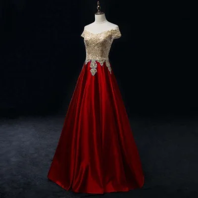 Женская юбка с коротким рукавом цвет золотистый красный темно-зеленый