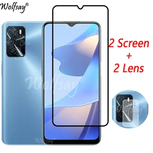 Full Cover Glue Tempered Glass For Oppo A16S Screen Protector For Oppo A16S A16 S A15 Camera Glass F in USA (United States)