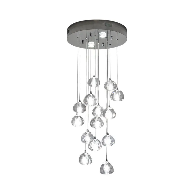 Modern Crystal Ball Chandelier Lighting Staircase Lamp Living Room Bedroom Decor Chandeliers Kitchen Island Indoor Light Fixture | Лампы и