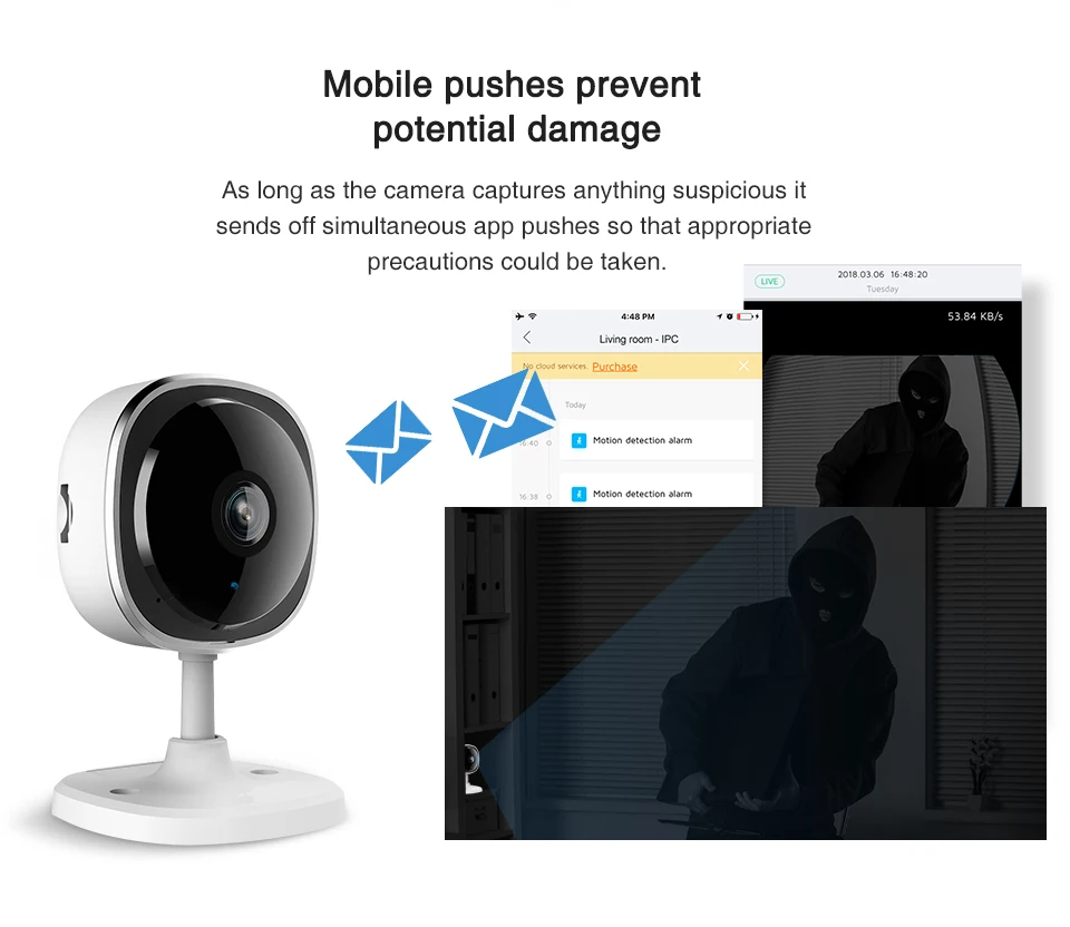 SANNCE 180 градусов Wi-Fi IP камера HD 1080P беспроводная домашняя Камера Безопасности ИК Ночное Видение детский монитор Wifi мини Сетевая камера
