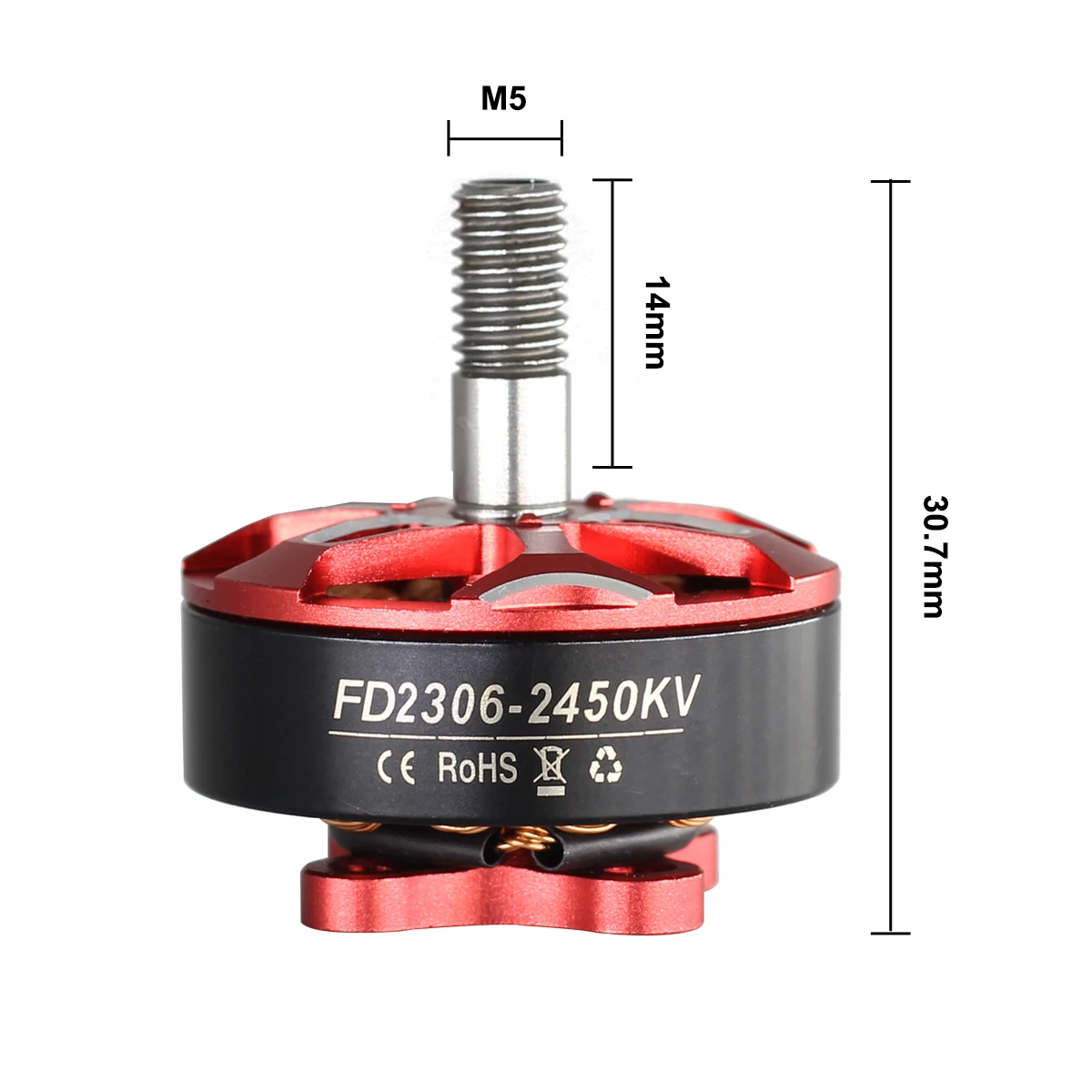 Бесколлекторный двигатель HGLRC FD2306 2450KV 4S 1600KV 6S для радиоуправляемых FPV гонок Freestyle 5