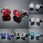 Новинка 2021, ювелирные изделия, запонки для рубашек для мужчин, брендовые черные запонки, оптовая продажа, высококачественные круглые роскошные свадебные французские рубашки