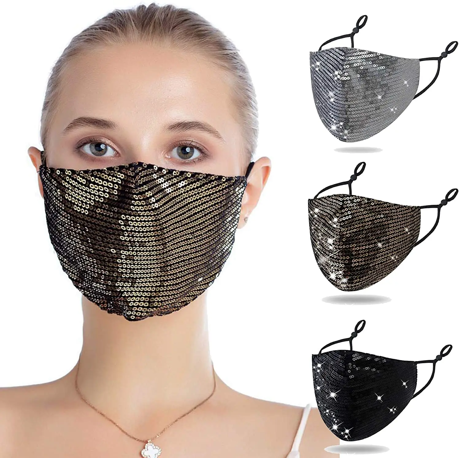 

Уличная маска для рта, многоразовая маска для лица, защитная маска с блестками, многоразовая защитная маска, приятная для кожи хлопковая мас...