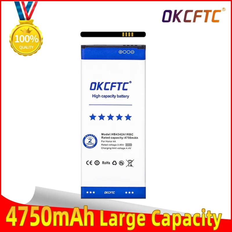 

OKCFTC Battery HB4342A1RBC For Huawei Y5II Y5 II 2 Ascend 5+ Y6 Honor 4A SCL-TL00 Honor 5A LYO-L21 4750mAh