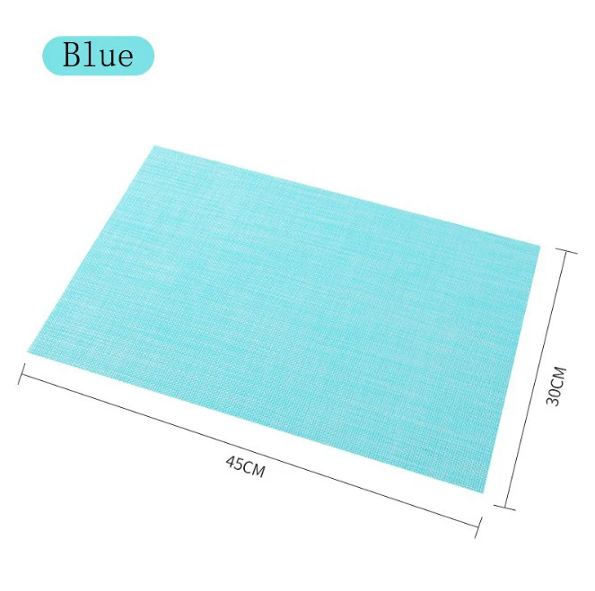 

4/6pieces Table Mat PVC Placemats for dining table Hotel Heat-Resistant Table Mats Anti-slip Washable Placemat Red Blue