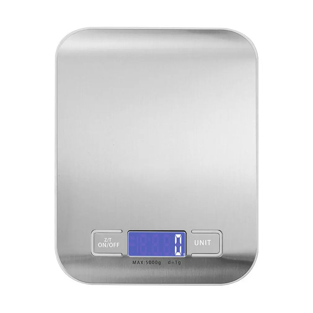 

Digital kitchen Scales 5kg 10kg/1g Stainless Steel LCD Electronic Food Diet Postal Balance Measure Tools weight Libra