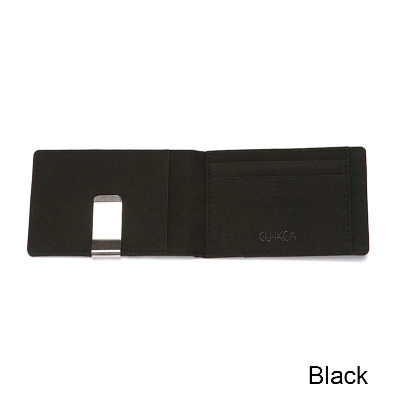 black Новинка, мужской кошелек, RFID, кража, карта, однотонный, кошелек, ПУ, маленький, кошелек, безопасность, роскошный, короткий, для хранения, кошелек, зажим, Dinero - Цвет: black