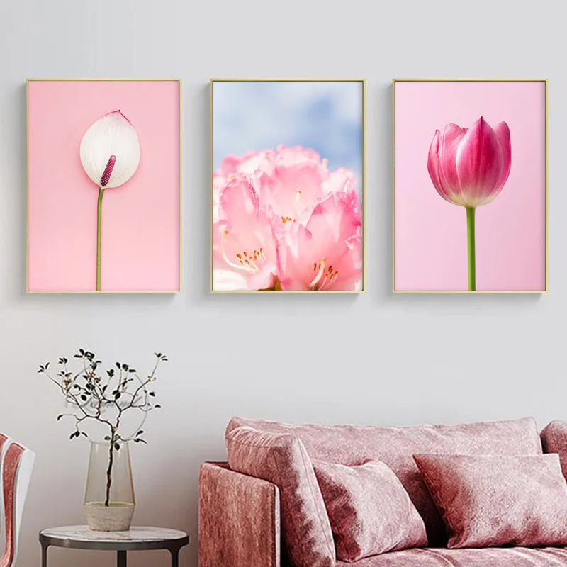 Красивый цветочный принт Гербер на холсте красочный Настенный декор Калла лилия