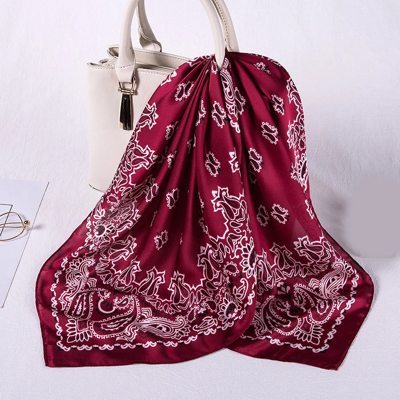 Женский шелковый шарф маленькие квадратные шелковые шарфы шейный платок