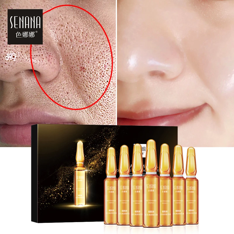 Сыворотка для лица SENANA с гиалуроновой кислотой 24k gold никотинамид ампулы