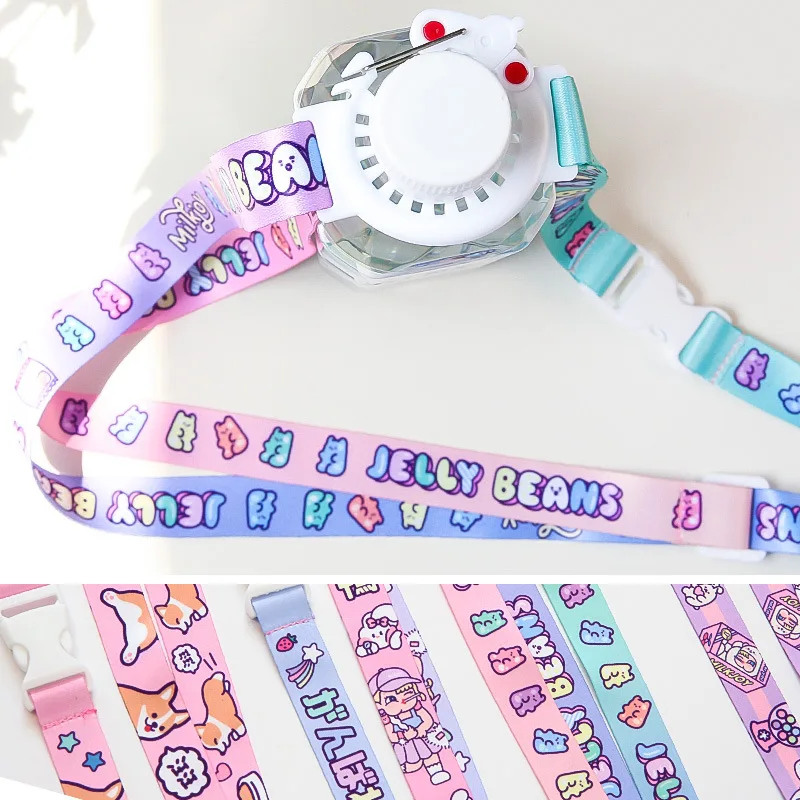 Kawai Portable Water Bottle Lanyard Cute Cartoon Drink Outdoor Travel Buckle Strap Cup Accessories | Дом и сад