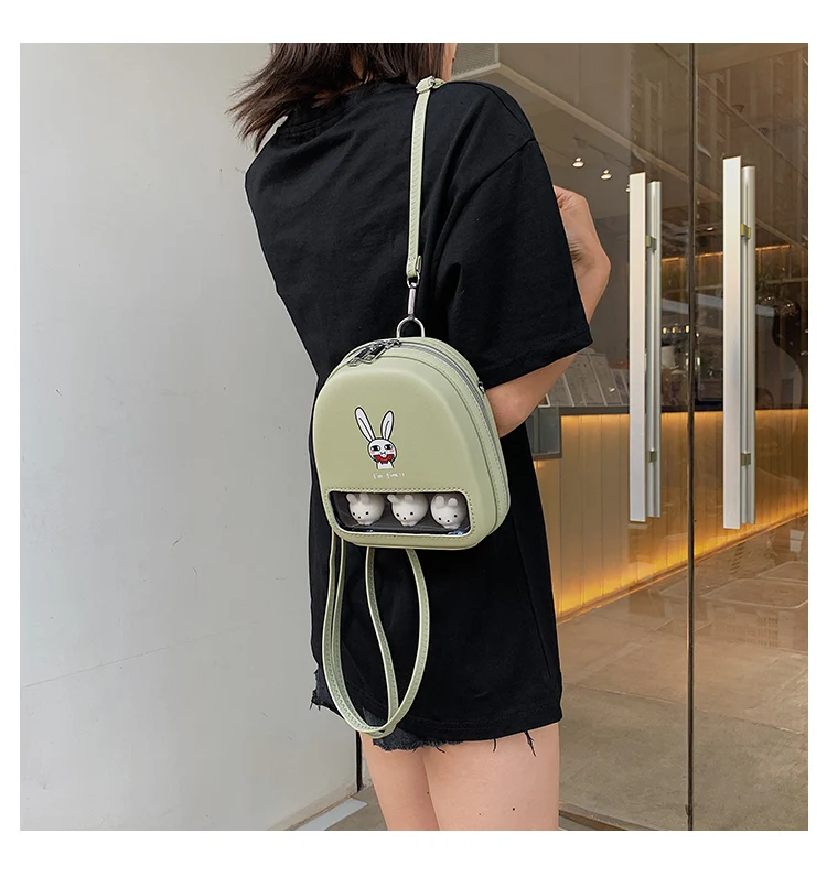 Милая желтая утка прозрачная Ita Bookbags женские рюкзаки с мультяшным принтом женские Мини кожаные школьные сумки для девочек Pu Back Packs