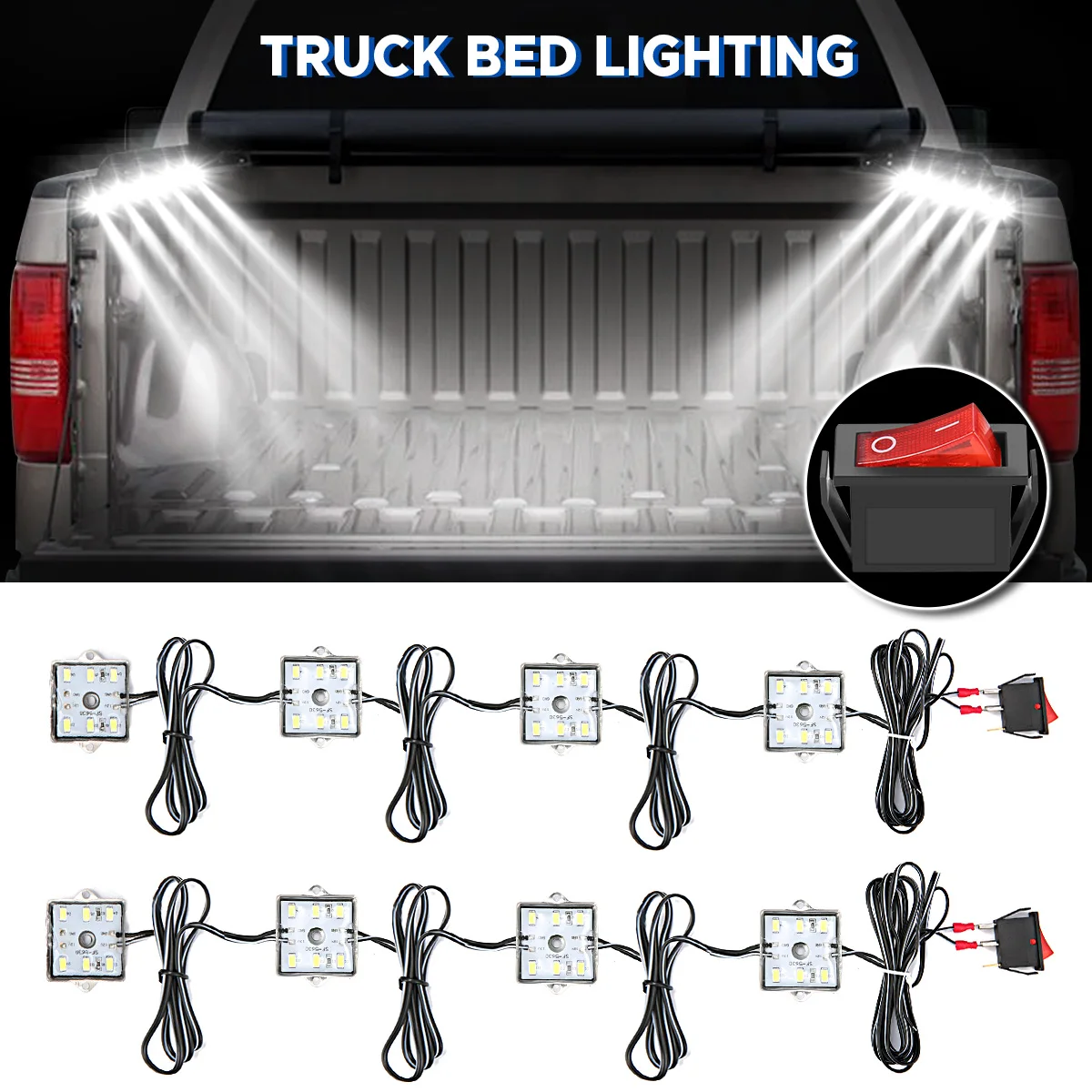 48 Светодиодный 12V Интерьер светильник багажник чтения для Toyota Tundra Chevy лодки RV