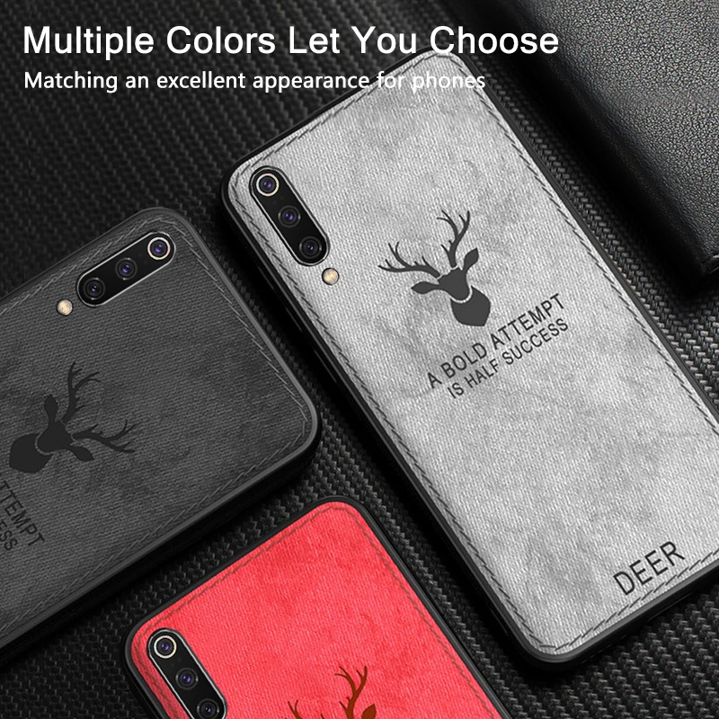 Rugged Case for Xiaomi Mi 9 Soft Cloth Fabric Silicone Phone Cover For SE Mi9 M9 Full Protection |