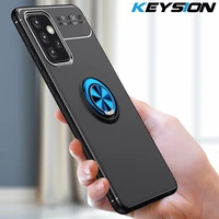 keysion shockproof case for samsung a32 a52 a72 5g soft silicone magnetic ring stand phone back cover for galaxy a72 a52 a32 5g