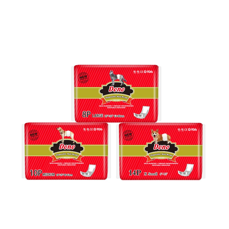 Подгузники для собак, одноразовые впитывающие штаны для собак, мужские подгузники для собак, супер впитывающие многоразмерные нетканые подгузники для собак