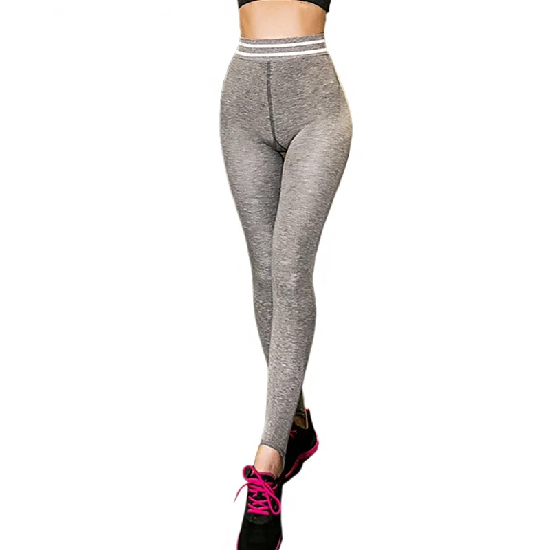 

New Autumn Winter Womens Leggings Stretch Striped High Waist Workout Leggings Slim Skinny Sexy Foot Pants Legging Women