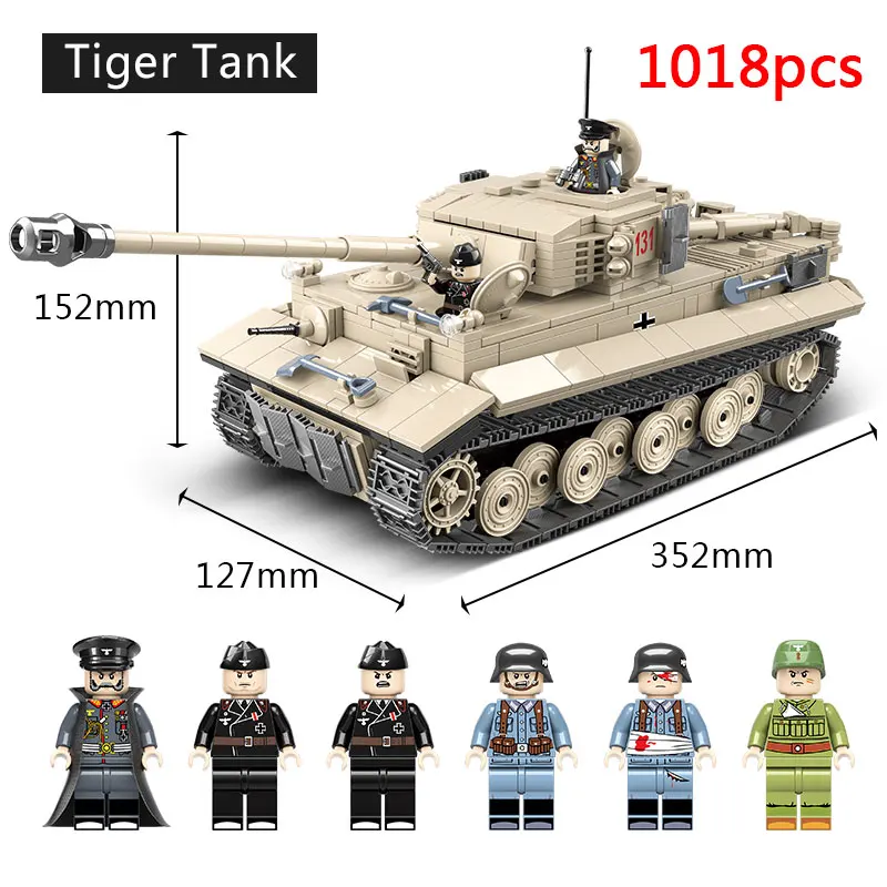 Строительные блоки Moc военная армия Второй мировой войны тяжелый танк оружие