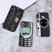 classic phone retro tape phone case for iphone 12 11 13 pro max 12 mini x xr xs max 6 7 8 plus se 2020 soft silicone cover shell