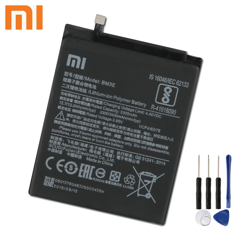 Xiao Mi Xiaomi BM3E аккумулятор для телефона mi 8 MI8 M8 3400 мАч оригинальная запасная батарея +