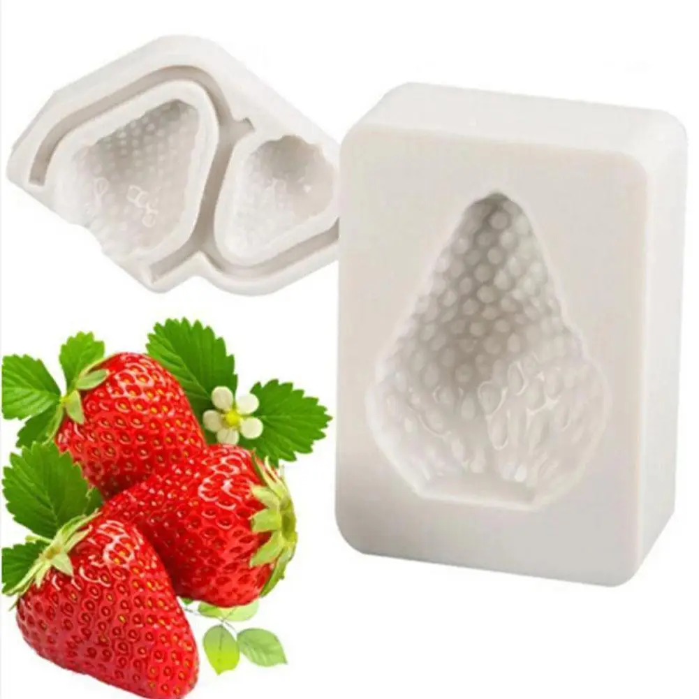 

Комплект из 3 предметов с принтом клубники; Силиконовые формы Свадебные DIY Fondant (сахарная) Инструменты для украшения выпечки, торта шоколадны...