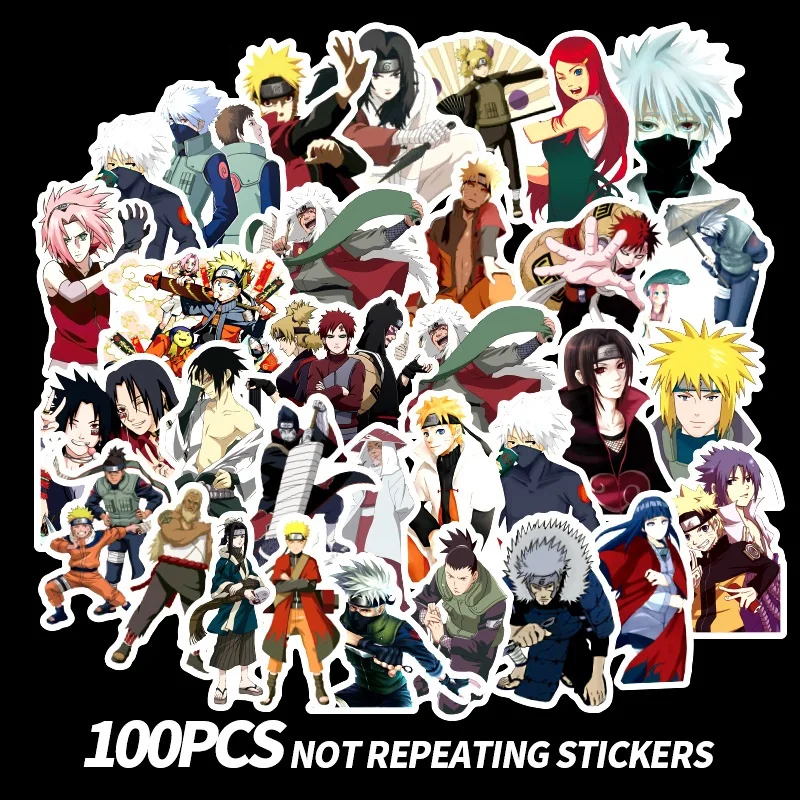 100 шт./лот 2019 обувь для косплея аниме стикеры Naruto наклейка сноуборда Чемодан