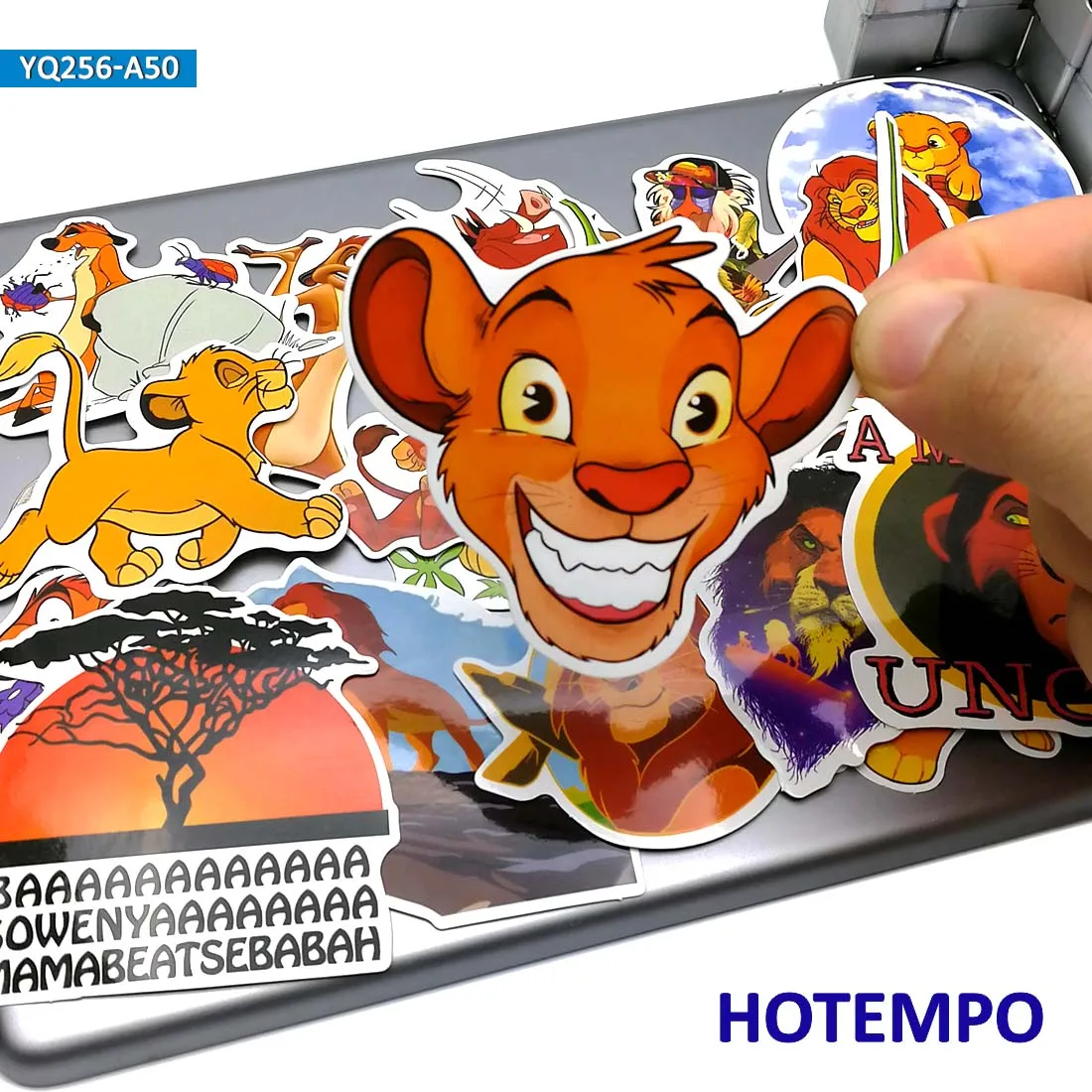 50 шт лев Король мультфильм наклейки для ребенка подарок меховой брелок для телефона ноутбук чемодан для скейтборда водонепроницаемые наклейки