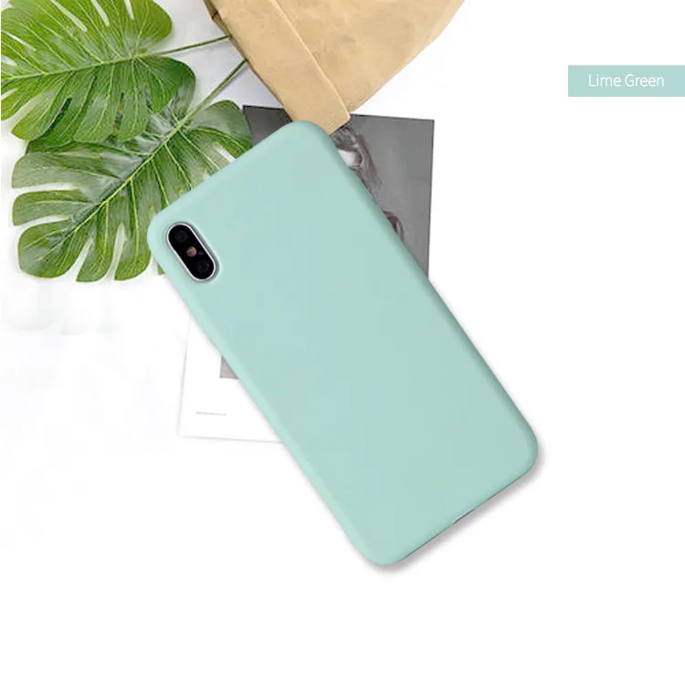 Однотонный силиконовый чехол для iPhone XS 11 Pro Max XR XS Max X 6 6S 7 8 Plus, мягкий ТПУ чехол USLION, карамельный цвет, чехол для телефона