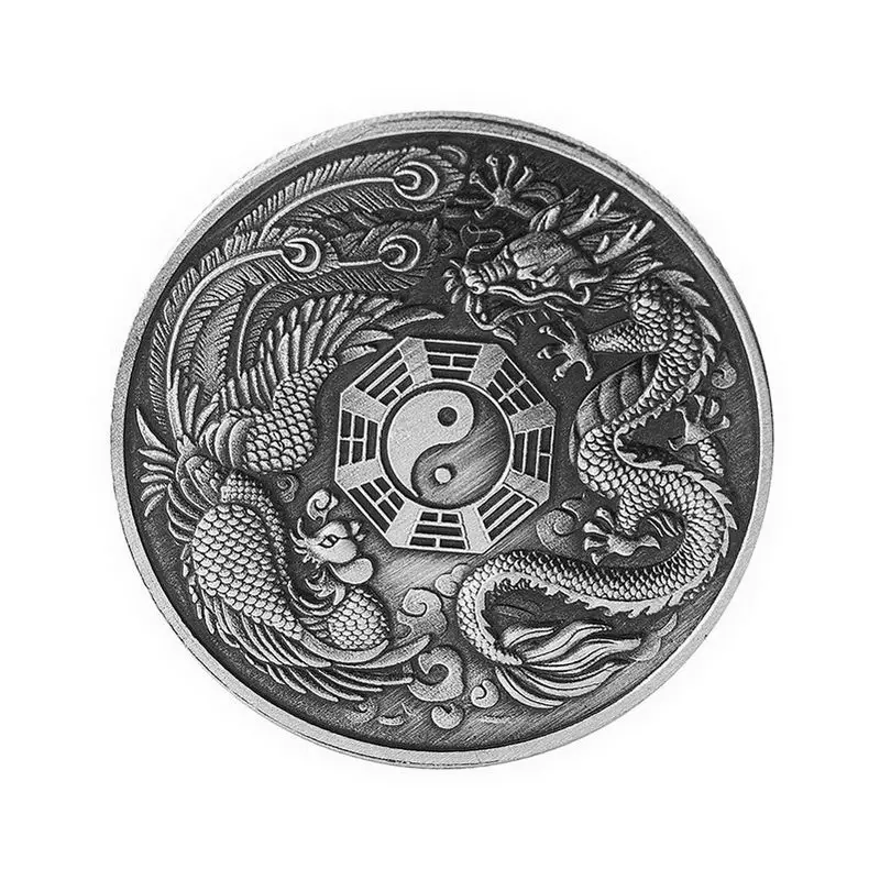 Памятная медаль Дракон и Феникс Chengxiang памятная монета значки с животными