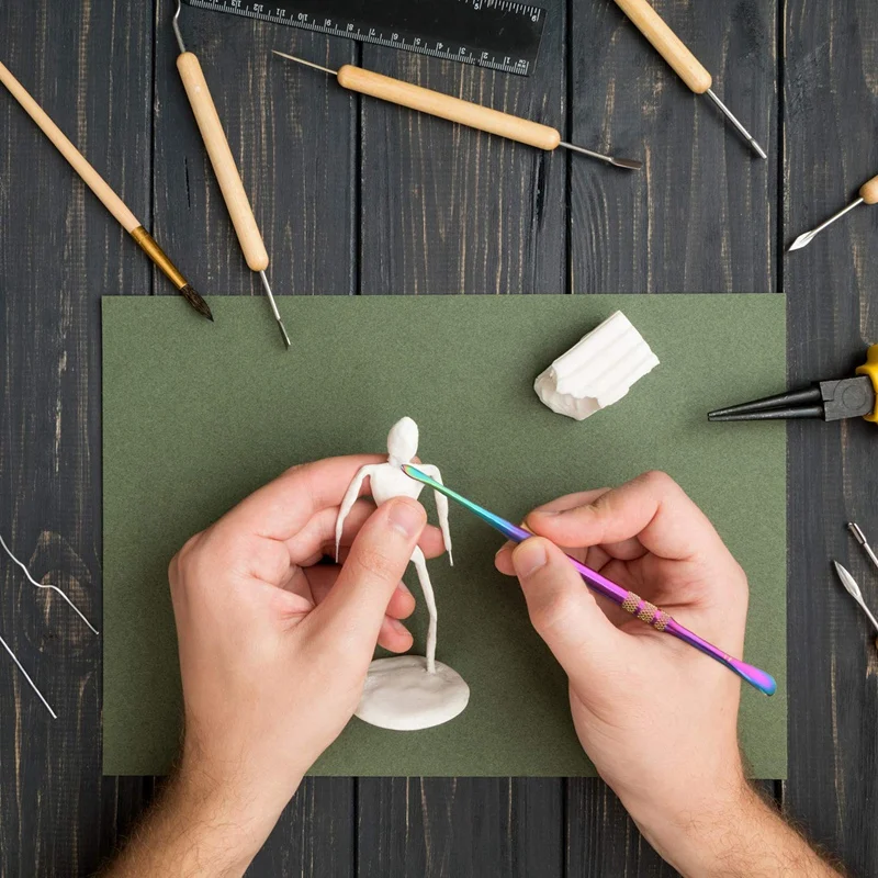 

6 Packs Wax Carving Tool Wax Tool Carving Tool Rainbow Stainless Steel Tool Spoon 4.75 Inch