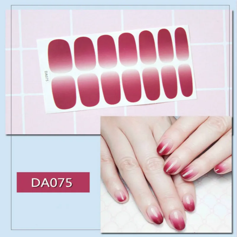 Горячая 1 лист клей лак для ногтей Наклейка блестящие полоски дизайн наклейка DIY