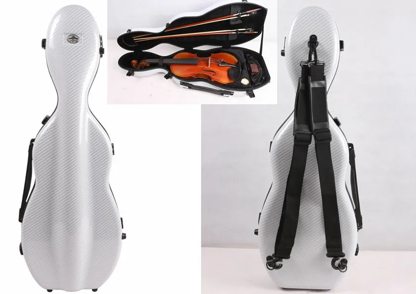 Синий чехол из углеродного волокна для скрипки 4/4 размера прочная легкая черная