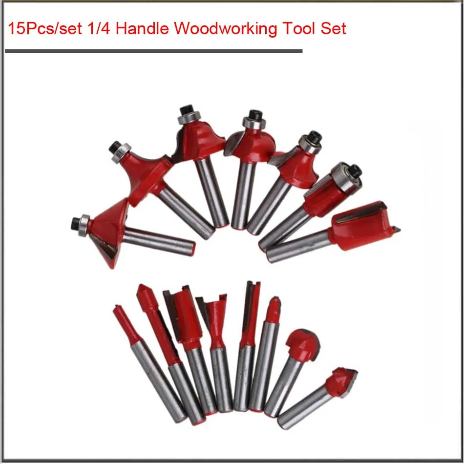 12 15 шт. набор HSS деревянная коробка деревообрабатывающие фрезы 1/2 1/4 'ɶ 8 мм