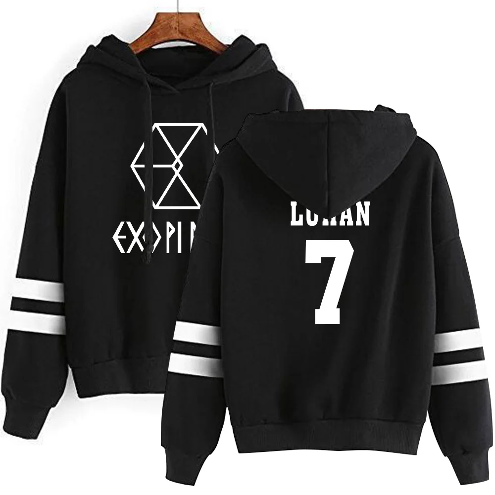 Kpop EXO милый женские худи Harajuku Повседневная Толстовка с капюшоном корейский стиль свободная толстовка с капюшоном женские флисовые толстовки пуловер Топ