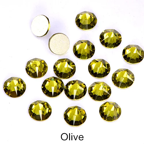 Olive SS16 144 шт. 2088 Одежда высшего качества прозрачный арт для ногтей со стразами с 16 украшения для ногтей блестящее Стекло Стразы, не требующие горячего крепления H0913 - Цвет: Olive