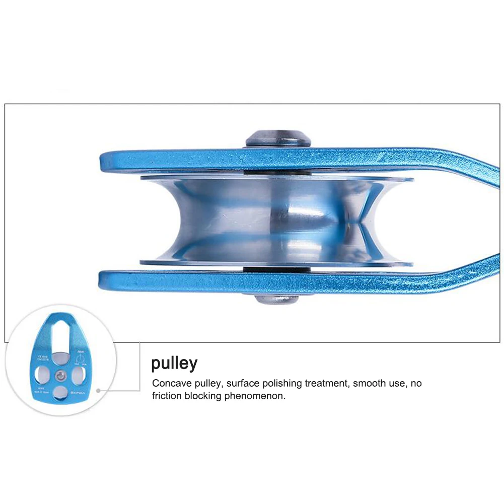 

28kn Rock Climbing Pulley Bearing Outdoor Survival Equipment Mountaineering Hiking Lifting Rope Belt Lifting Sling Accessories