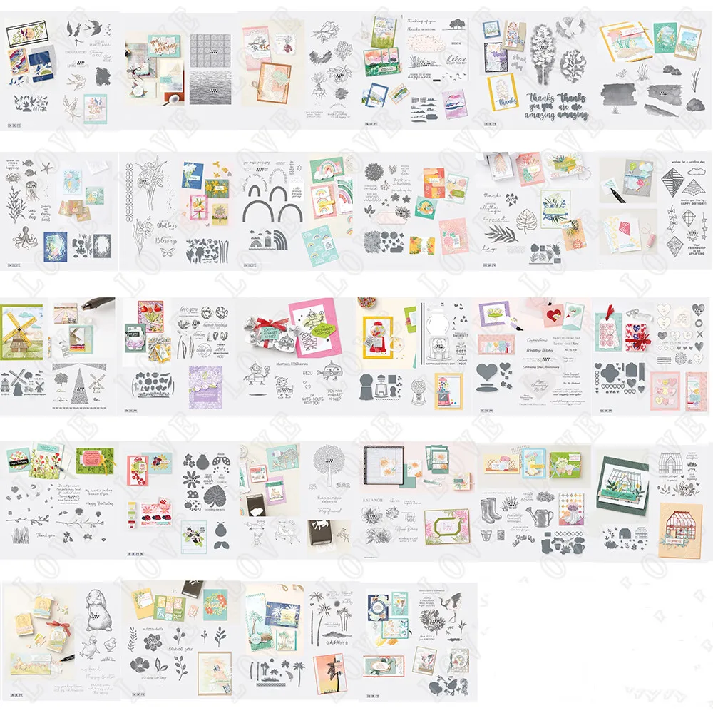 

Rainbow Tree Metal Cutting Dies Clear Stamps Scrapbooking New Make Photo Album Card DIY Paper Embossing Craft Supplies 2021