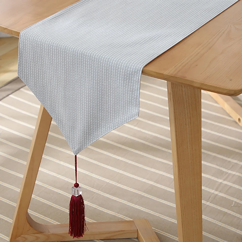 Новинка декоративная хлопковая настольная дорожка с кисточками простая