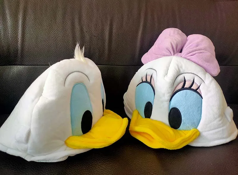 Disney Store Donald Duck Daisy Duck Costume Hat Cap Plush Cosplay