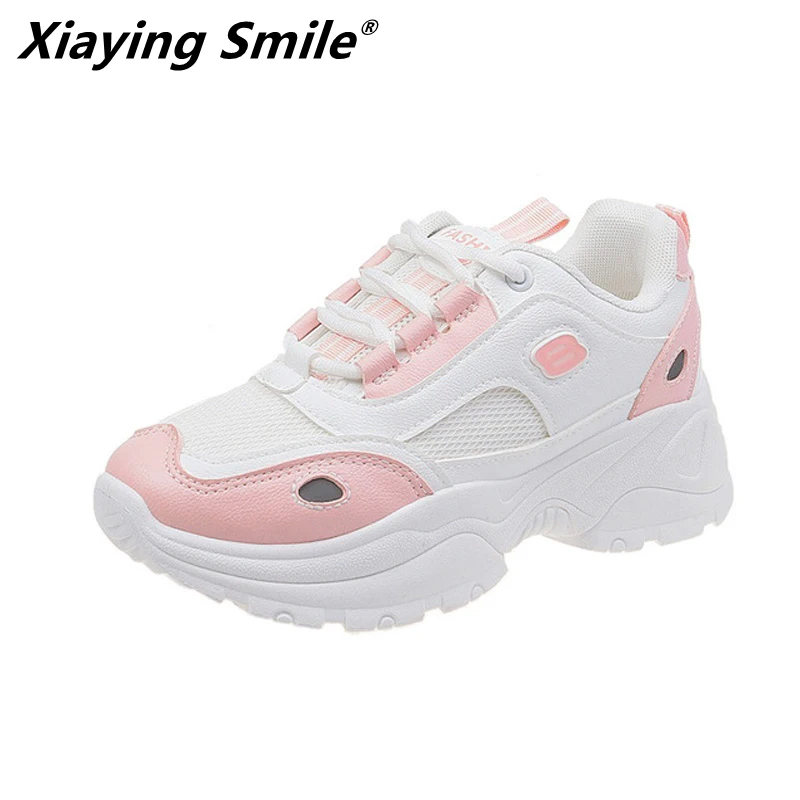 Женские сетчатые кроссовки Xiaying Smile спортивные для бега уличная дизайнерская