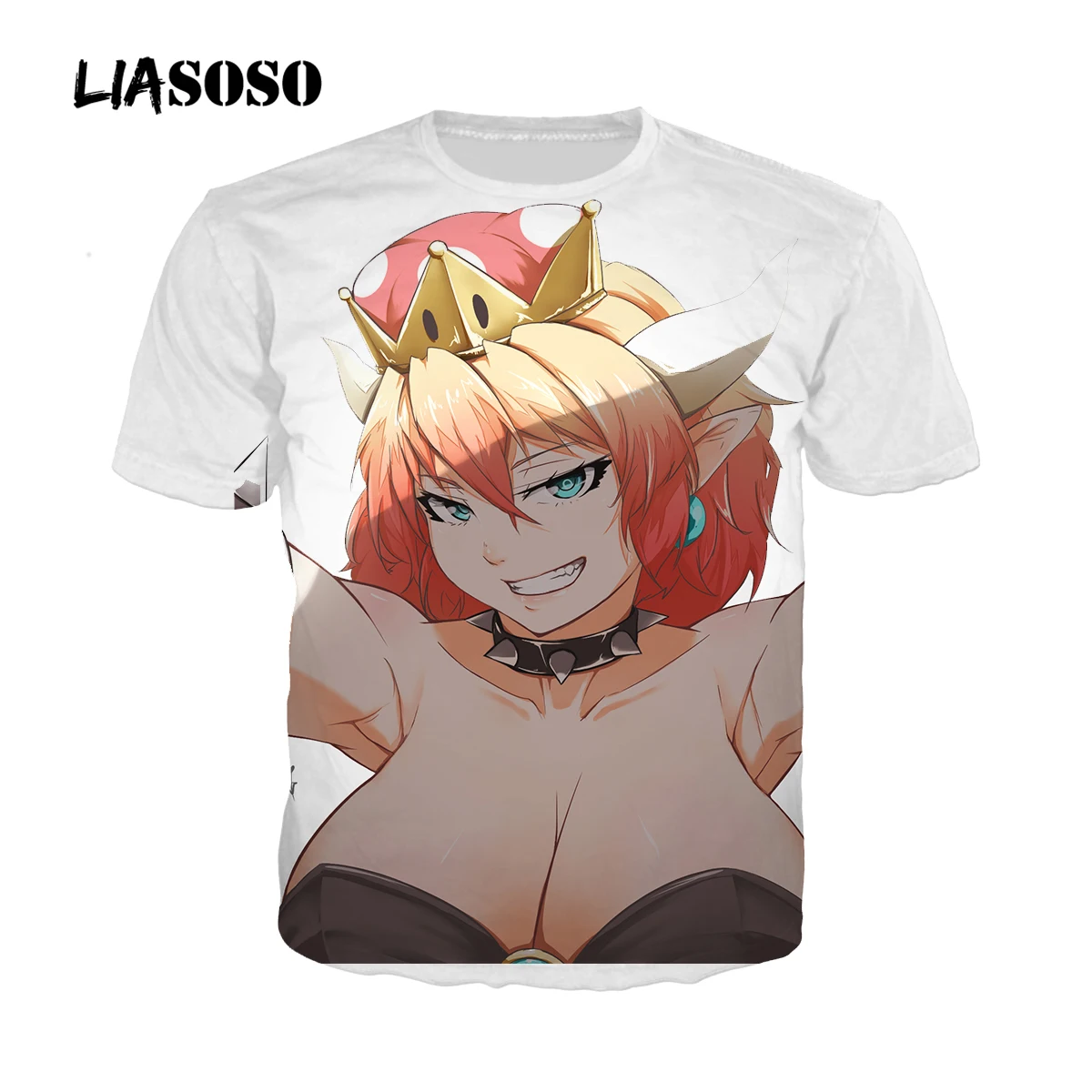 LIASOSO 3D с принтом Мужские и женские аниме пикантные милые девушки Bowsette мыши летняя