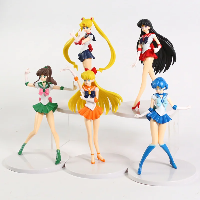 

Cartoon Figures Maan Power Anime Tsukino Pvc Model Anime Collectie Kid Gift Toys 5pcs/set