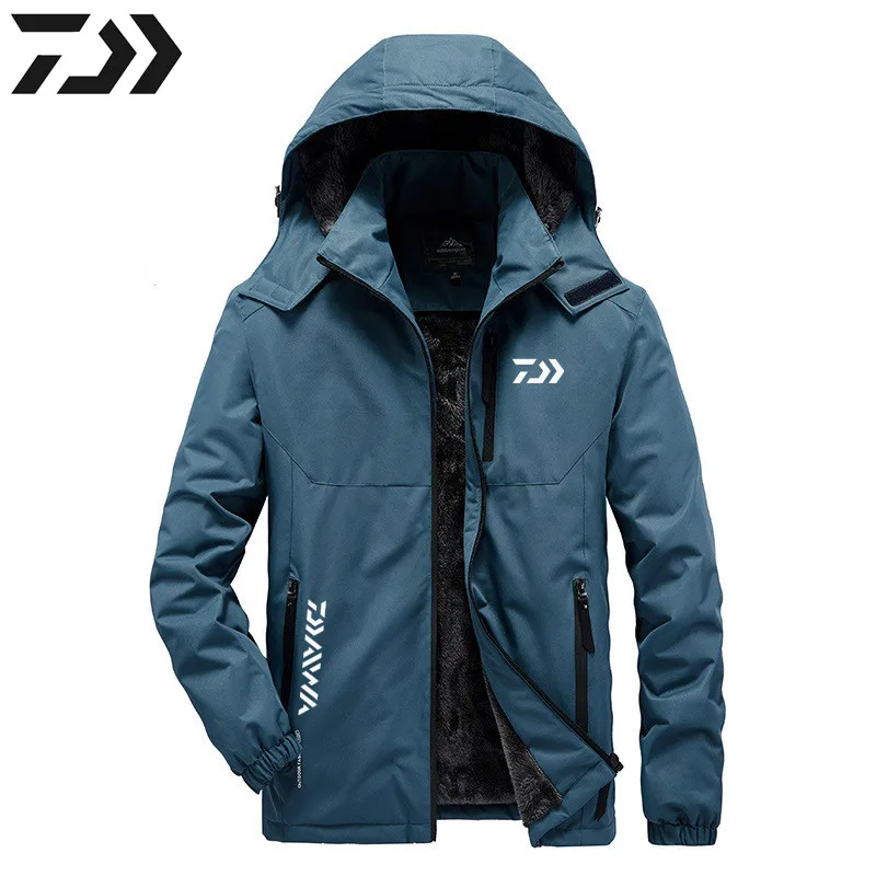 

Winter For Fishing Jacket Warm Waterproof Fishing Clothes Thicken Coat Velvet Fishing Wear Outdoor Men Clothes For Winter Shirt