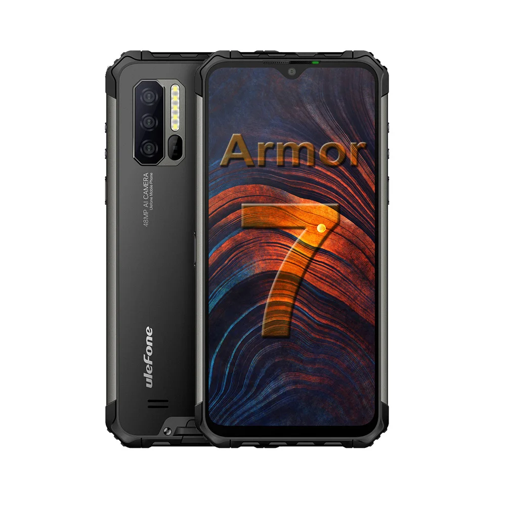 Смартфон Ulefone Armor 7 IP68, трекер сердечного ритма, Android 9,0, NFC Helio P90, четыре ядра, 6,3 дюйма, 8 ГБ+ 128 ГБ, 48MP, 4G, 5500 мАч, телефон