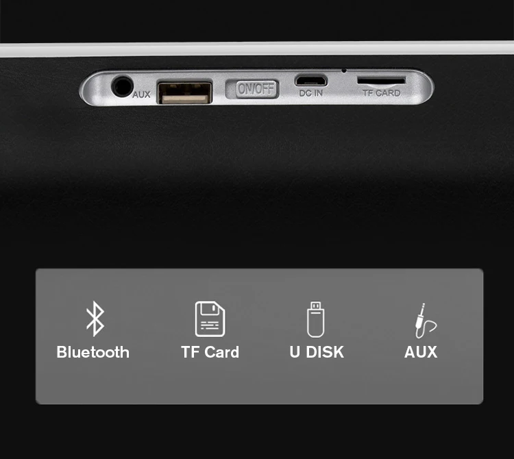 Портативные колонки Bluetooth 10 Вт, 4D стерео беспроводные громкоговорители, колонки, компьютерная поддержка басов, FM радио, TF, AUX, USB