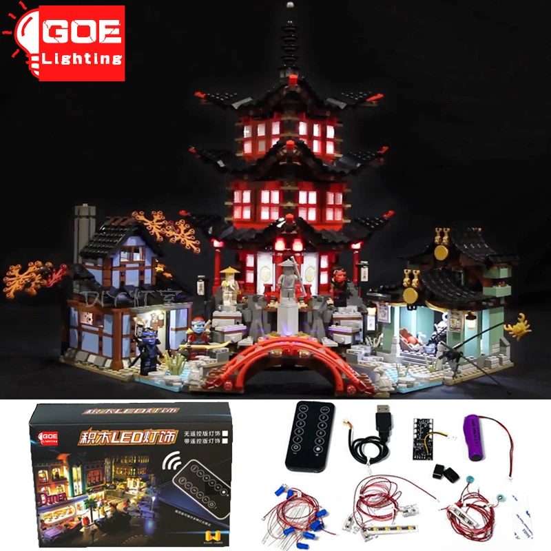 

GOELIGHTING Brand LED Light Up Kit For Lego 70751 For Phantom Kongshu Temple Village House Bricks Lamp Set Toy(Only Light Group)