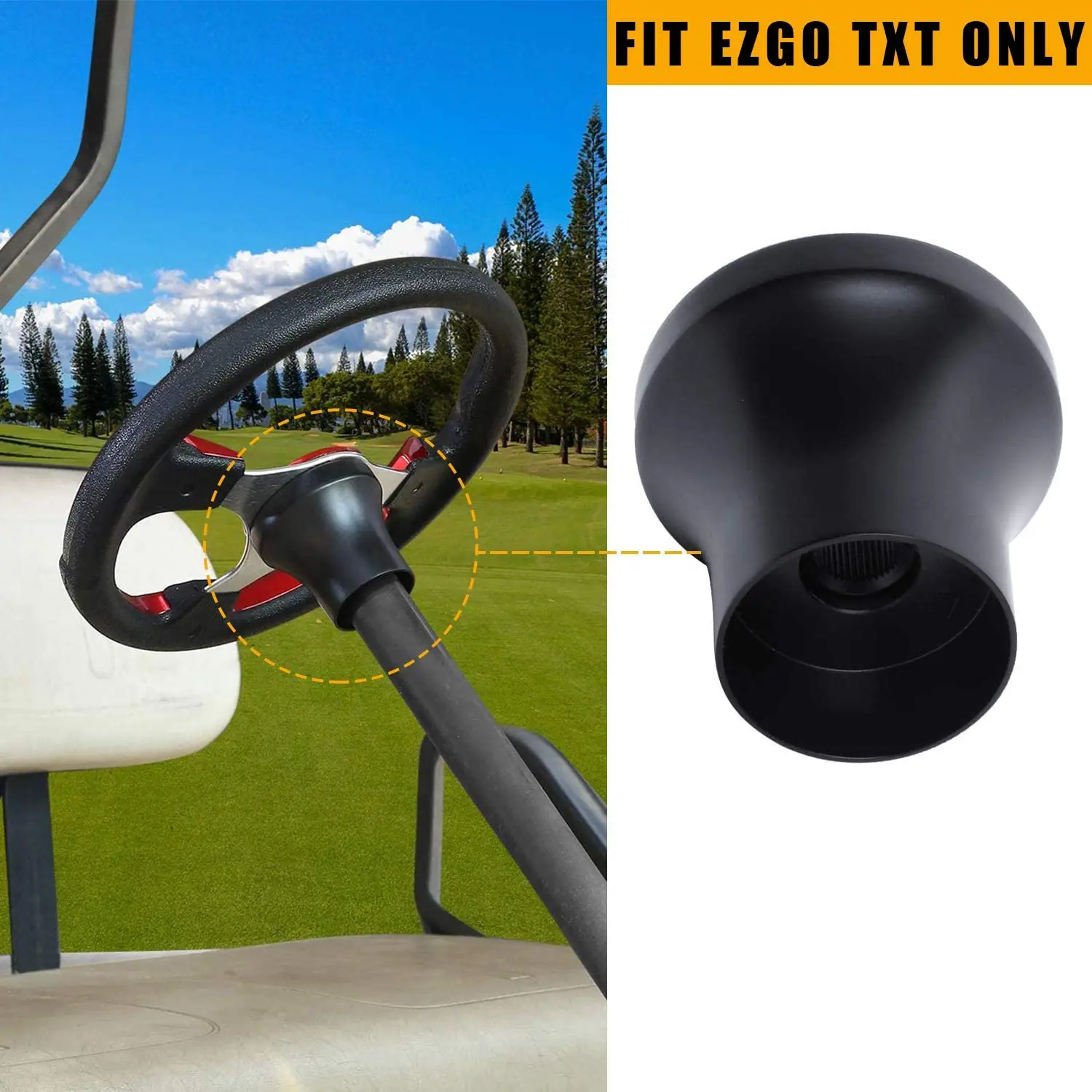 

Golf Cart Steering Wheel or Adapter Black for EZGO
