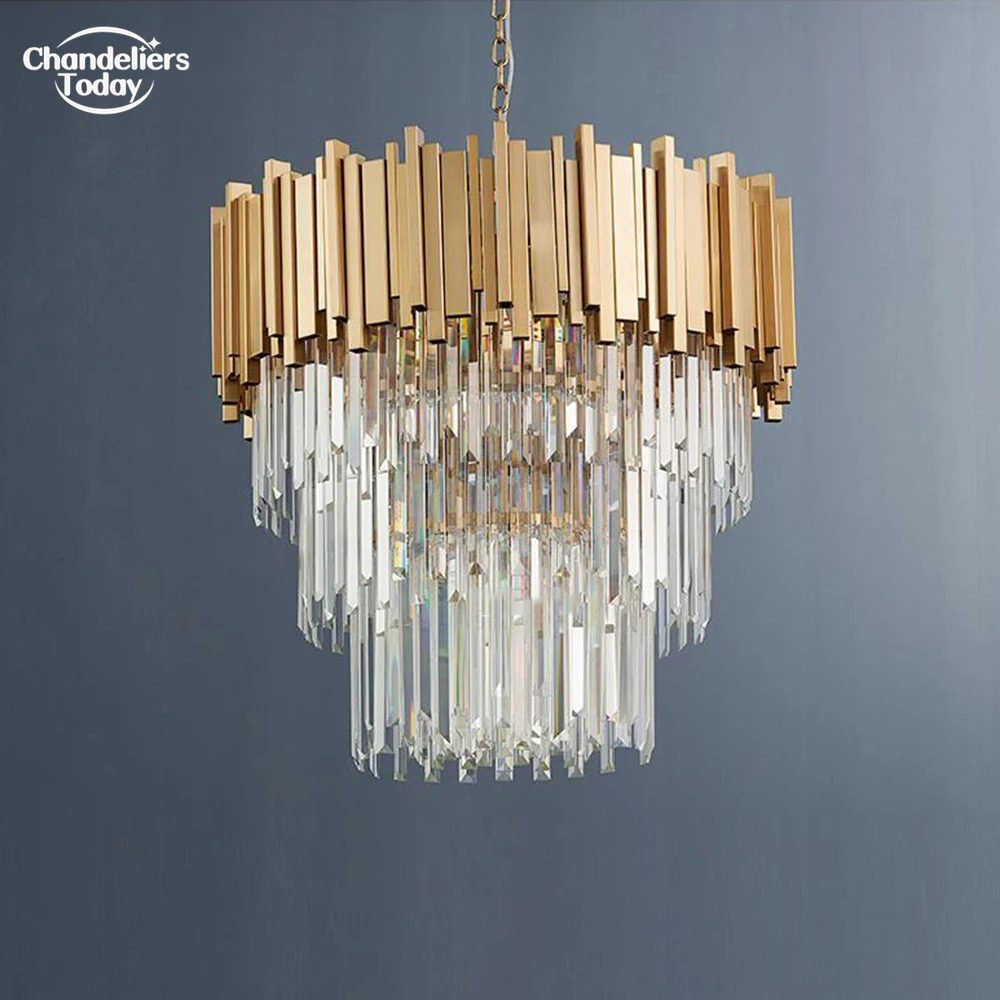 Современная хрустальная люстра роскошный светильник современная лампа для