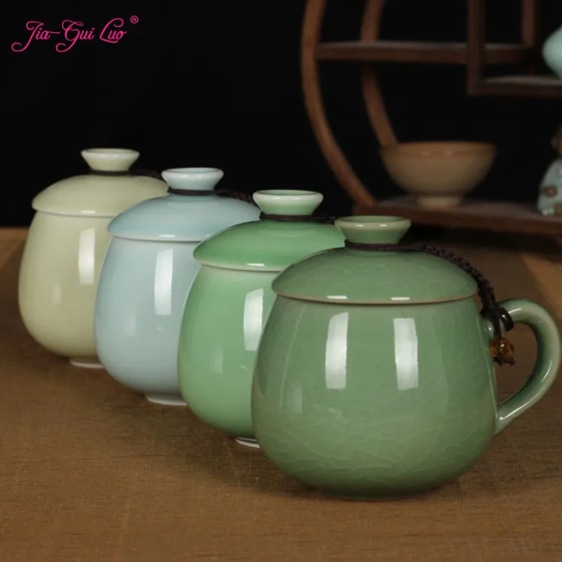 

Керамическая чайная кружка JIA-GUI LUO 320 мл, рождественские кружки, традиционная китайская Ручка, в стиле ледяной трещины I016