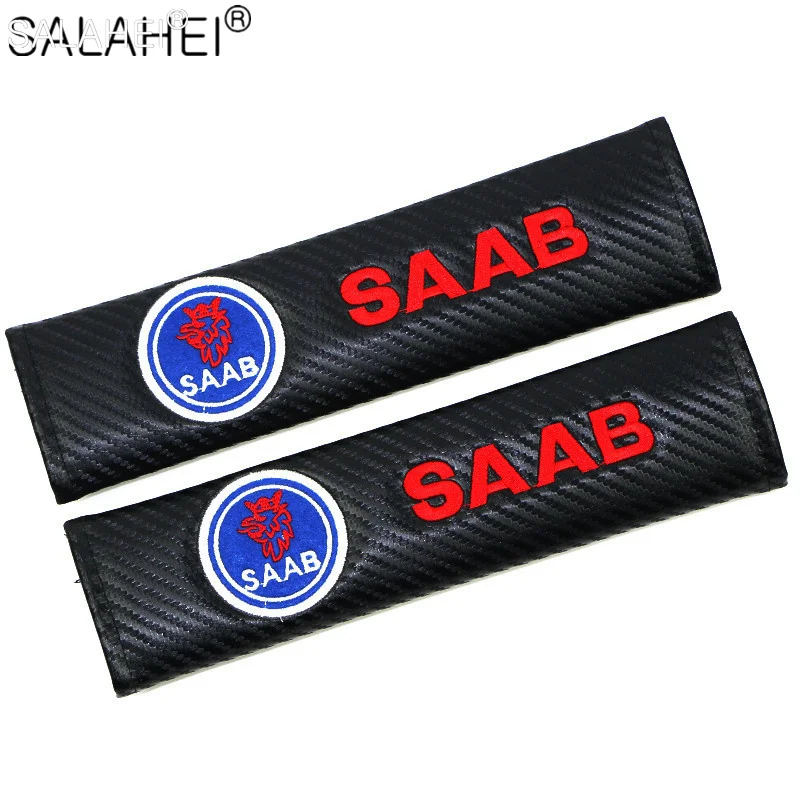 

2PCS Car Seat Belt Shoulder Pad Strap Safety Belt Covers For SAAB 9-3 9-5 93 9000 900 9-7 600 97X Turbo X Monster 9-2X GT750 92